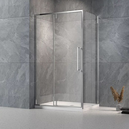 Душевое ограждение Veconi Rovigo 120x100 см RV034-120100-01-C7, хром/прозрачное фото 