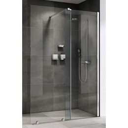 Душевая перегородка Abber Komfort 120 см AG09120 (стекло 8 мм), хром/прозрачное фото 