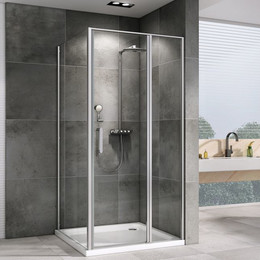 Душевое ограждение Abber Sonnenstrand 110х70 см AG04110S-S70, хром/прозрачное фото 
