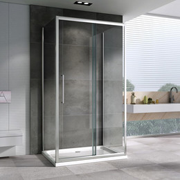 Душевое ограждение Abber Schwarzer Diamant 130х70 см AG30130H-S70-S70, хром/прозрачное фото 