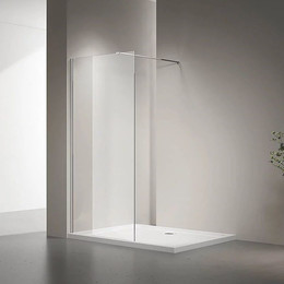 Душевая перегородка Veconi Korato 70 см KR72-70-01-C7 (стекло 8 мм) с кронштейном в комплекте, хром/прозрачное фото 