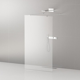 Душевая перегородка Cezares Liberta L-2 115 см (подрезаемые кронштейны, стекло 8 мм), хром/прозрачное фото 