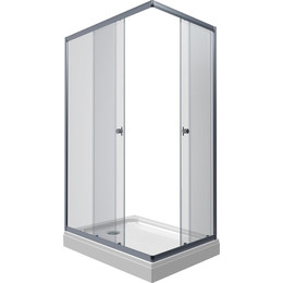 Душевое ограждение Triton Вента 120x80 см, хром/прозрачное фото 