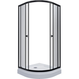 Душевое ограждение Triton Альфа 90 см, чёрный/прозрачное фото 