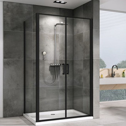 Душевое ограждение Abber Sonnenstrand 100х80 см AG04100BC-S80B, черный/прозрачное фото 