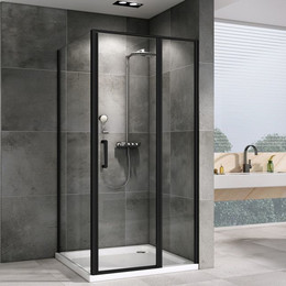 Душевое ограждение Abber Sonnenstrand 110х100 см AG04110BS-S100B, черный/прозрачное фото 