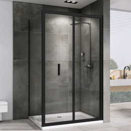 Душевое ограждение Abber Sonnenstrand 90х100 см AG07090B-S100B, черный/прозрачное фото 