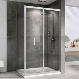 Душевое ограждение Abber Sonnenstrand 120х80 см AG07120-S80, хром/прозрачное фото 