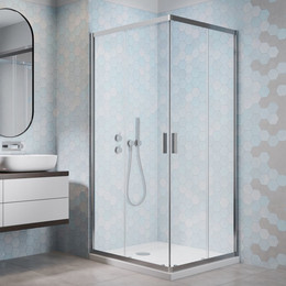 Душевое ограждение Radaway Alienta C 90x90 см, хром/прозрачное фото 