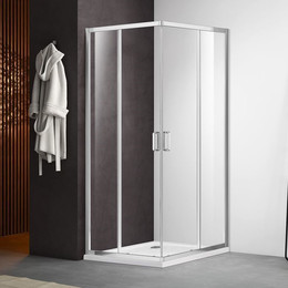 Душевое ограждение Aquatek 80x80 см AQNAA1142-80, хром/прозрачное фото 