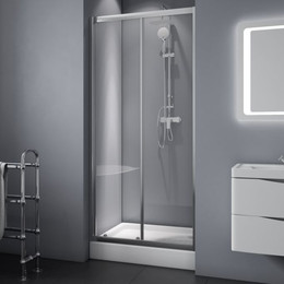 Душевая дверь BelBagno 130 см DUE-BF-1-130-C-Cr, хром/прозрачное фото 