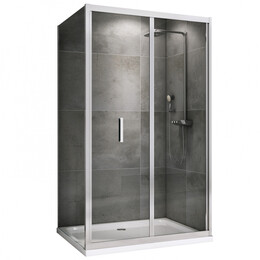 Душевое ограждение Abber Sonnenstrand 120х80 см AG07120-S80, хром/прозрачное фото 