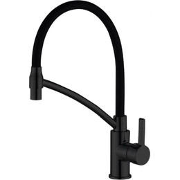 Смеситель для кухни Haiba HB73644-7, чёрный матовый фото 