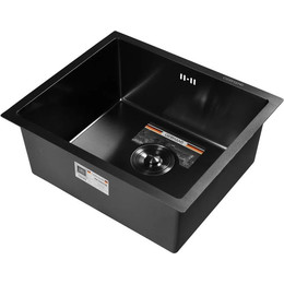 Кухонная мойка Gerhans K35043B 1 мм, PVD графит, Цвет производителя: графит фото 