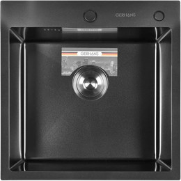 Кухонная мойка Gerhans K35050B 1 мм, PVD графит фото 