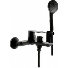 Смеситель для ванны Mixxus Premium Alex MP0177 с душевым гарнитуром, черный фото 
