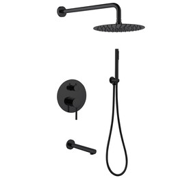 Душевая система для ванны Abber Emotion AF8817B, черный матовый фото 