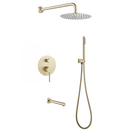 Душевая система для ванны Abber Emotion AF8817G, золото матовое фото 