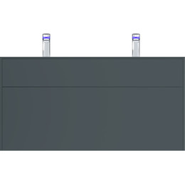 Тумба подвесная с раковиной Am.Pm Inspire 2.0 120 см M50AFHX1203GM, графит матовый фото 