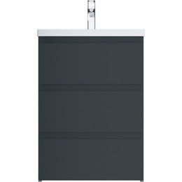 Тумба напольная с раковиной Am.Pm Gem S 60 см M91FSX0602GM, графит матовый фото 