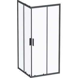 Душевое ограждение Am.Pm Gem S Square Slide 90x90 см W93G-403-090BT, черный/прозрачное фото 