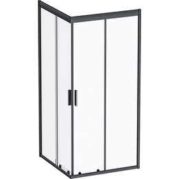 Душевое ограждение Am.Pm Gem Square Slide W90G-403-090BT, черный/прозрачное фото 