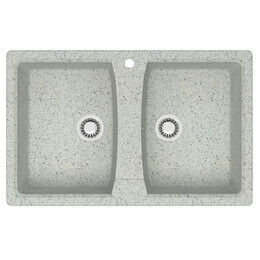 Кухонная мойка Azario Elmas CS00078335, светло-серый, Цвет производителя: светло-серый фото 