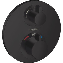 Смеситель для ванны с термостатом Hansgrohe Ecostat S 15758670, черный матовый фото 