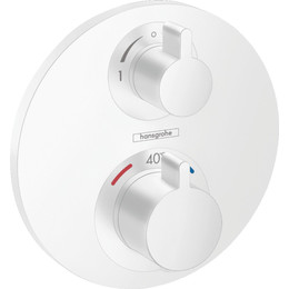 Смеситель для ванны с термостатом Hansgrohe Ecostat S 15758700, белый матовый фото 