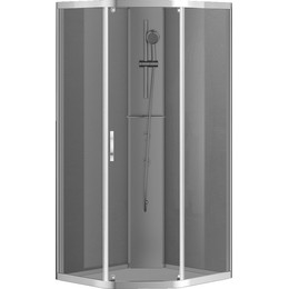 Душевое кабина Azario Denver 90x90 см AZ-N10806 900 GREY, хром/тонированное фото 