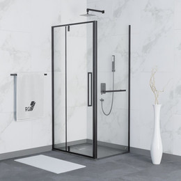Душевое ограждение RGW SV-44-1B 90x100 см 063244190-014, чёрный/прозрачное фото 