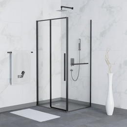 Душевое ограждение RGW SV-42-1B 140x100 см 323242140-014, чёрный/прозрачное фото 