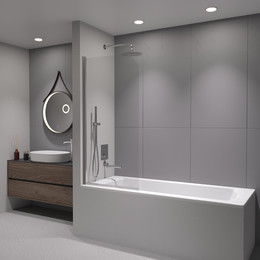 Шторка для ванны RGW SC-109 80 см 411110908-11, хром/прозрачное фото 