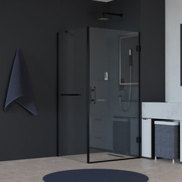 Душевое ограждение RGW HO-045-1B 80х90 см 3506045189-014 (стекло 8 мм) чёрный/прозрачное фото 