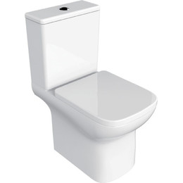 Унитаз-компакт безободковый Azario Alba AZ-8323 с крышкой дюропласт фото 