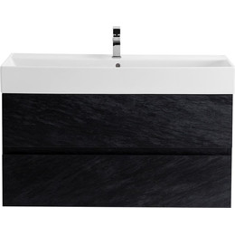 Тумба подвесная с раковиной Cezares MOLVENO 46-80-2C-SO-NR 80 см (раковина CZR-MIL-80-LVB), Nero фото 