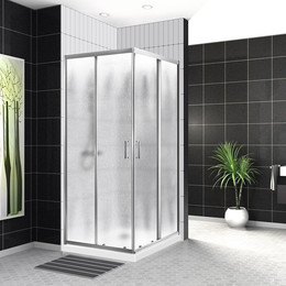 Душевое ограждение BelBagno 90х90 см UNO-195-A-2-90-CH-CR, хром/шиншилла фото 