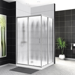 Душевое ограждение BelBagno 120x100 см UNO-195-AH-2-120/100-CH-CR, хром/шиншилла фото 