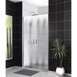 Душевая дверь BelBagno 110 см UNO-B-2-110-CH-Cr, хром/шиншилла фото 