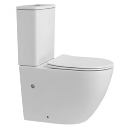 Унитаз-компакт безободковый Abber Bequem AC1110 с крышкой микролифт фото 