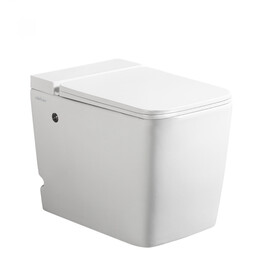 Унитаз приставной безободковый импульсный Abber Rechteck AC1212P с крышкой микролифт (выпуск вертикальный) фото 