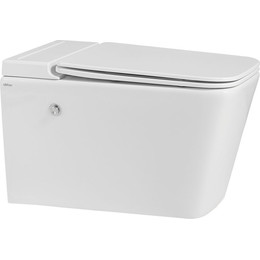 Унитаз подвесной безободковый импульсный Abber Rechteck AC1202P с крышкой микролифт фото 