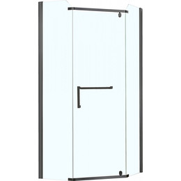 Душевое ограждение Azario Edmonton 90х90 см AZ-NNC3231-1 900 BLACK (стекло 8 мм) черный/прозрачное фото 