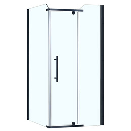 Душевое ограждение Azario Edmonton 90х90 см AZ-NNC1231 900 BLACK, черный/прозрачное фото 