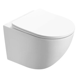 Унитаз подвесной безободковый Azario Morano AZ-450W с крышкой микролифт фото 