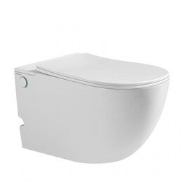 Унитаз подвесной безободковый импульсный Abber Bequem AC1105P с крышкой микролифт фото 