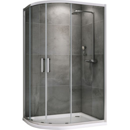Душевое ограждение Abber Schwarzer Diamant 100x90 см AG01190, хром/прозрачное фото 