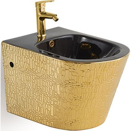 Биде подвесное Vincea Piatti VB1-11G1B, золото/черный фото 