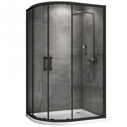 Душевое ограждение Abber Schwarzer Diamant 120x90 см AG01129B, чёрный/прозрачное фото 