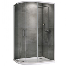 Душевое ограждение Abber Schwarzer Diamant 100x80 см AG01180, хром/прозрачное фото 